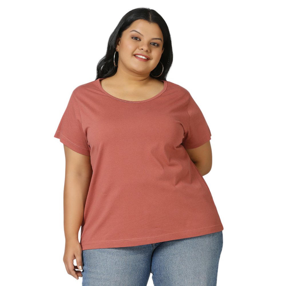 T-Shirt - Plain - Dark Pink