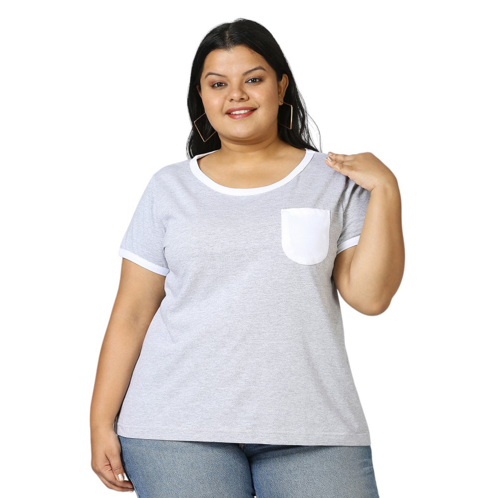 T-Shirt - Pocket - Grey