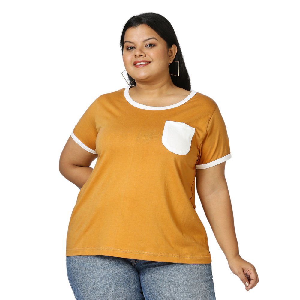T-Shirt - Pocket - Gold