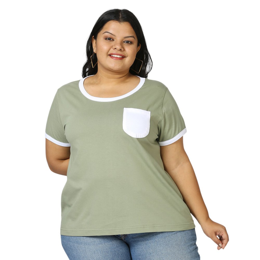 T-Shirt - Pocket - Light Green