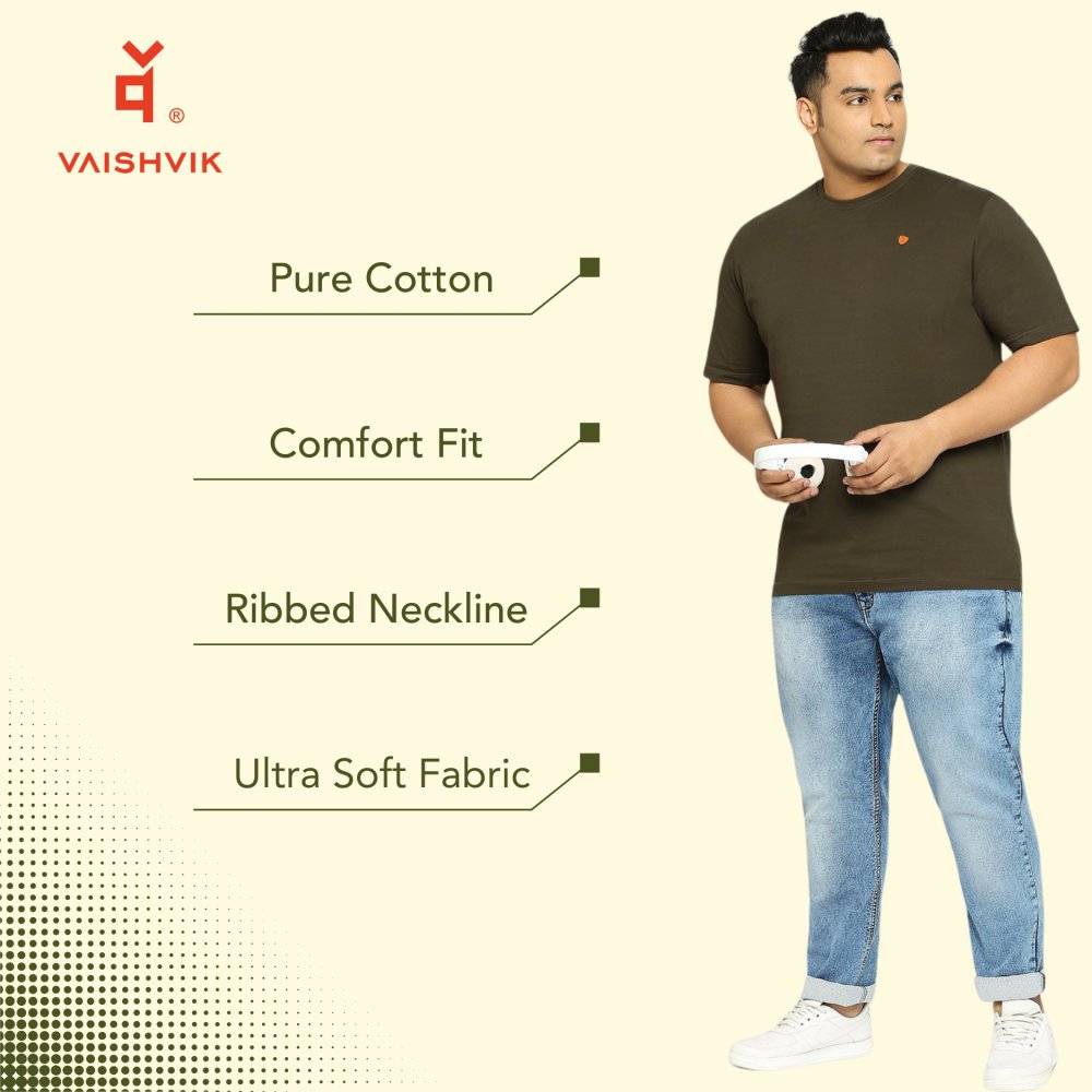 T-Shirt - Plain - Olive Green
