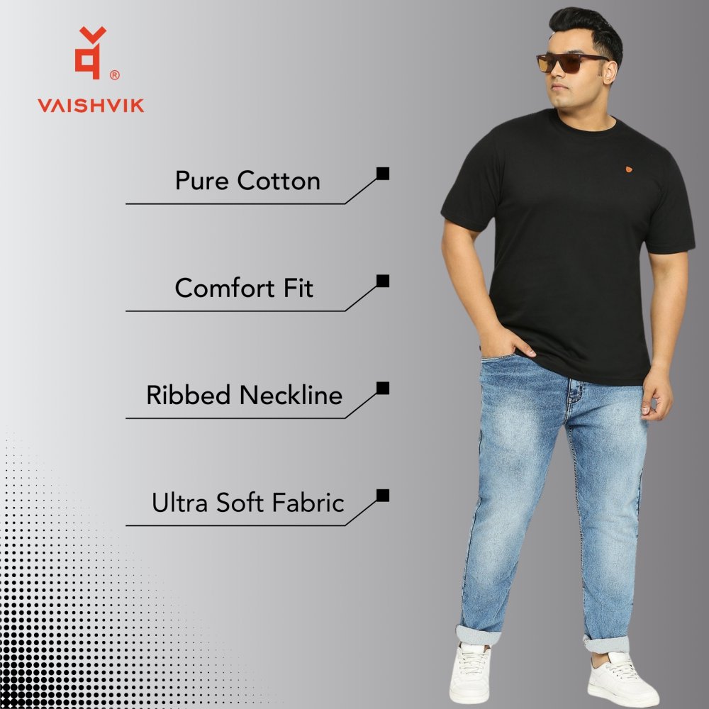 T-Shirt - Plain - Jet Black