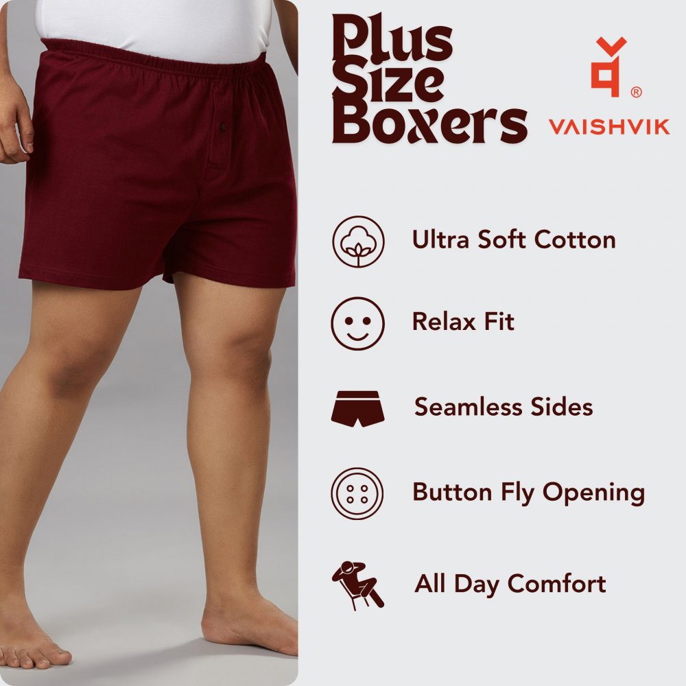Boxer - Plain - Maroon