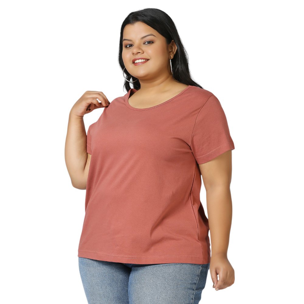 T-Shirt - Plain - Dark Pink