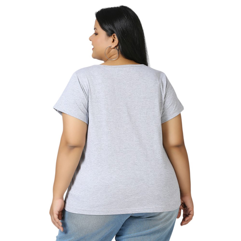 T-Shirt - Plain - Grey Melange