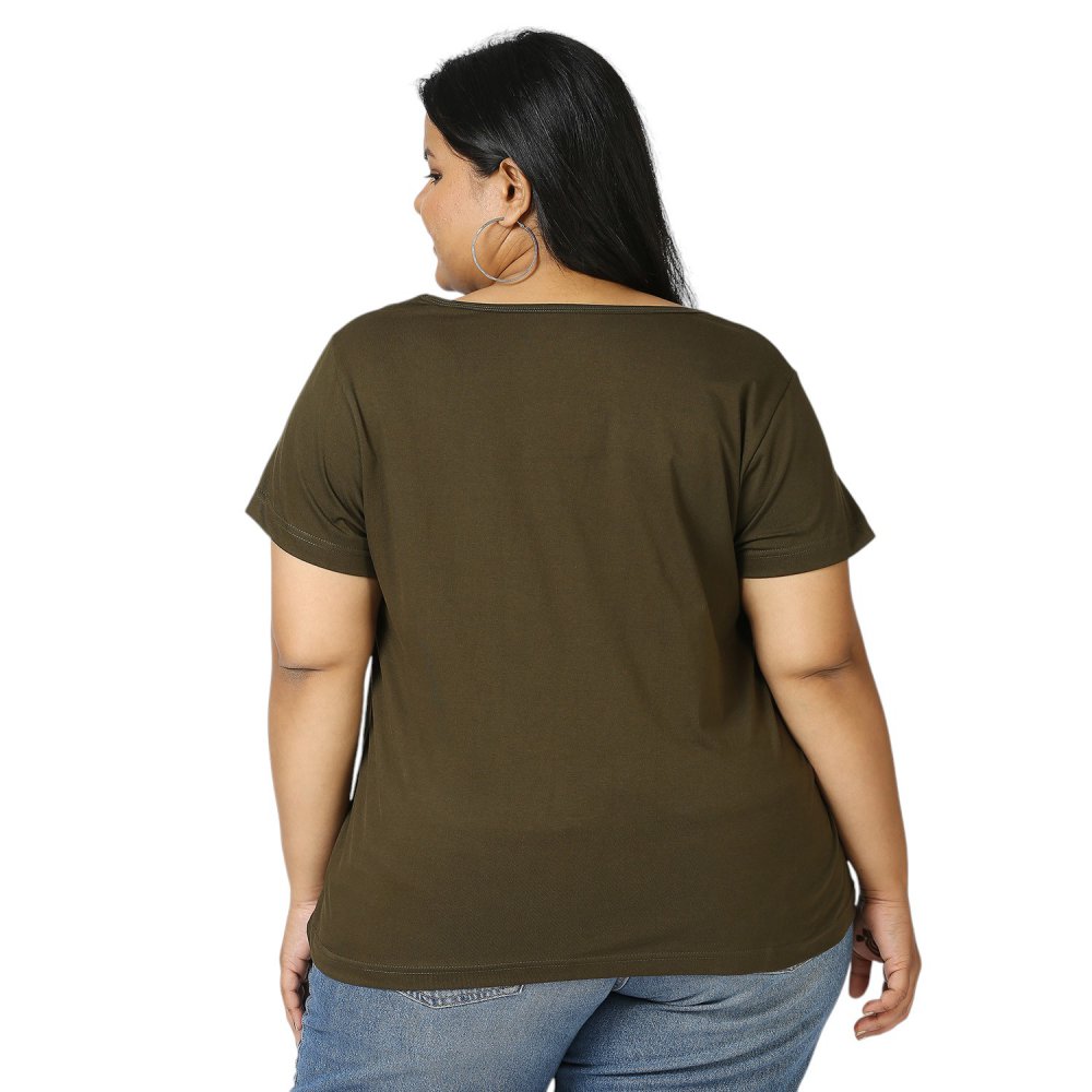 T-Shirt - Plain - Olive Green