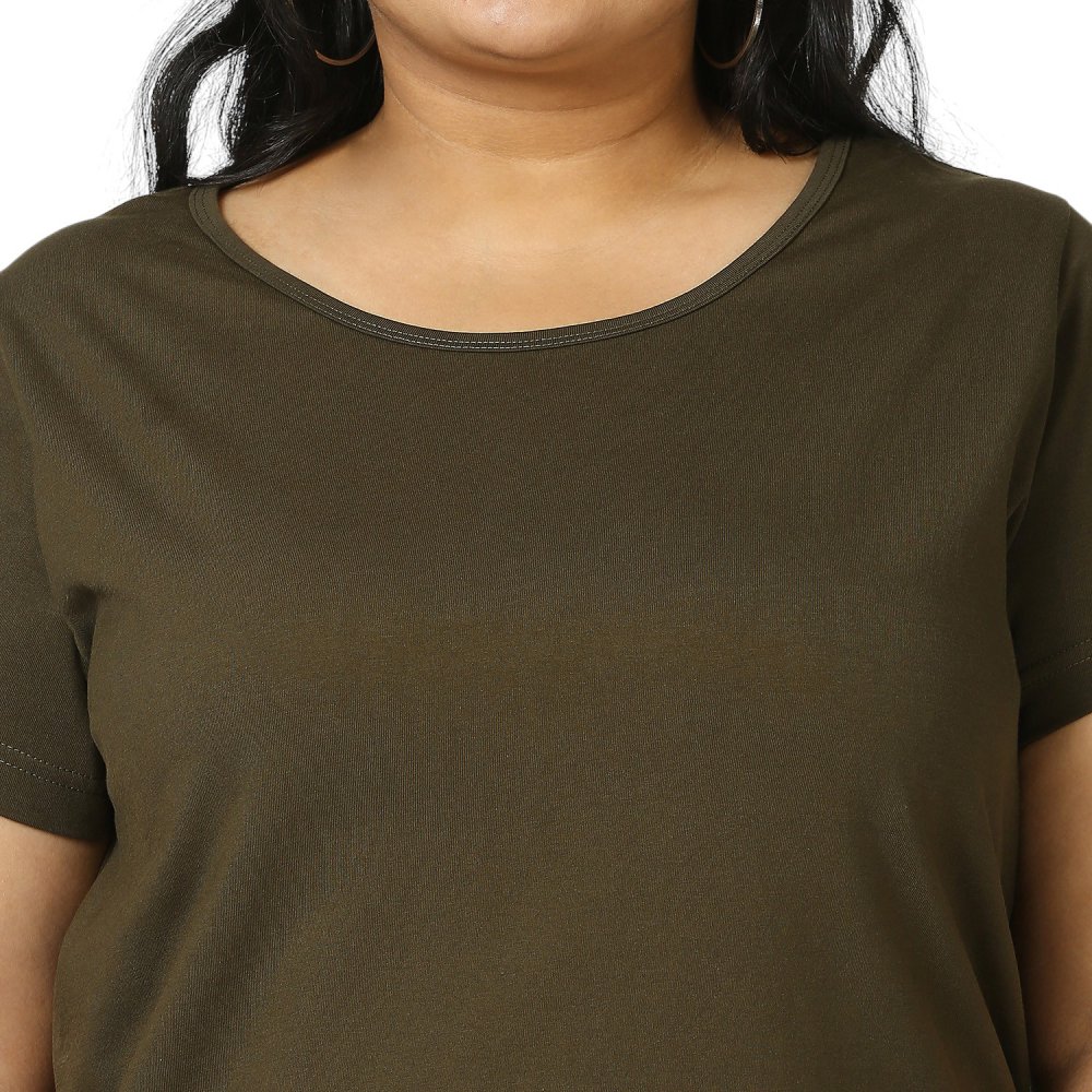 T-Shirt - Plain - Olive Green