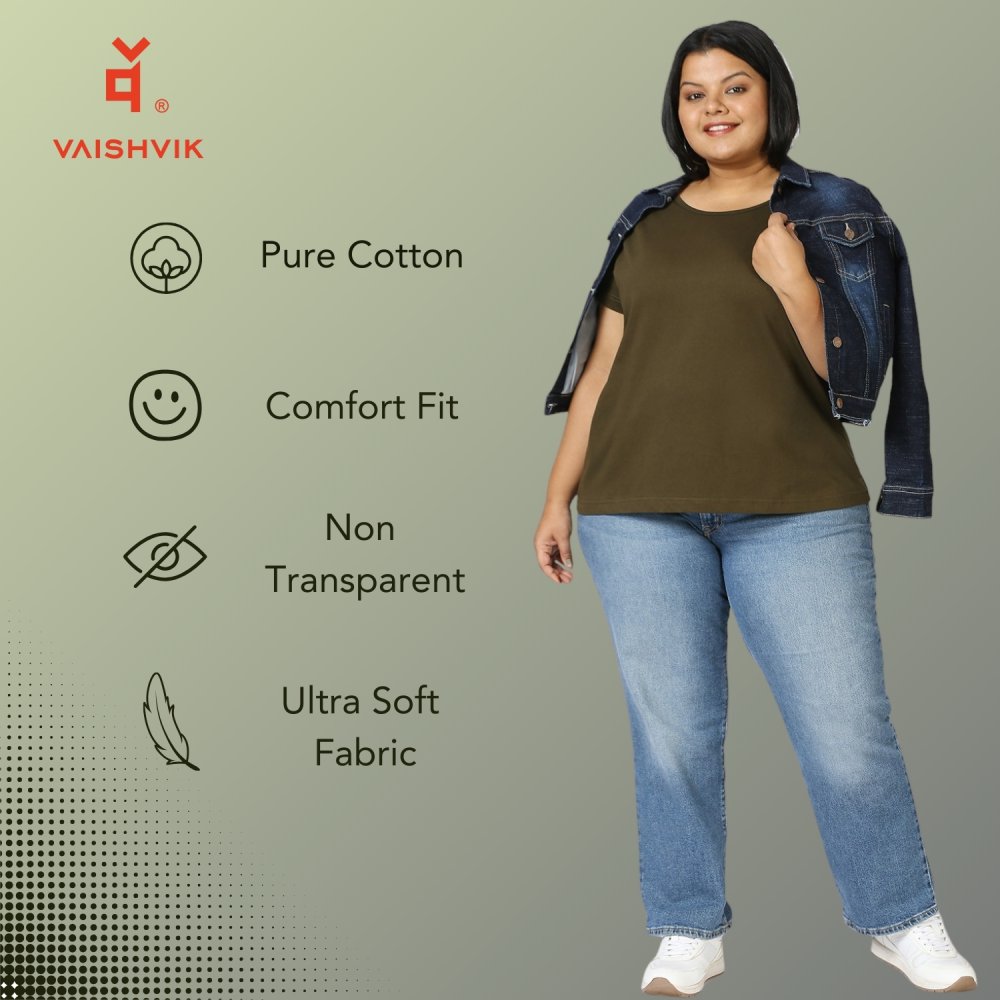 T-Shirt - Plain - Olive Green
