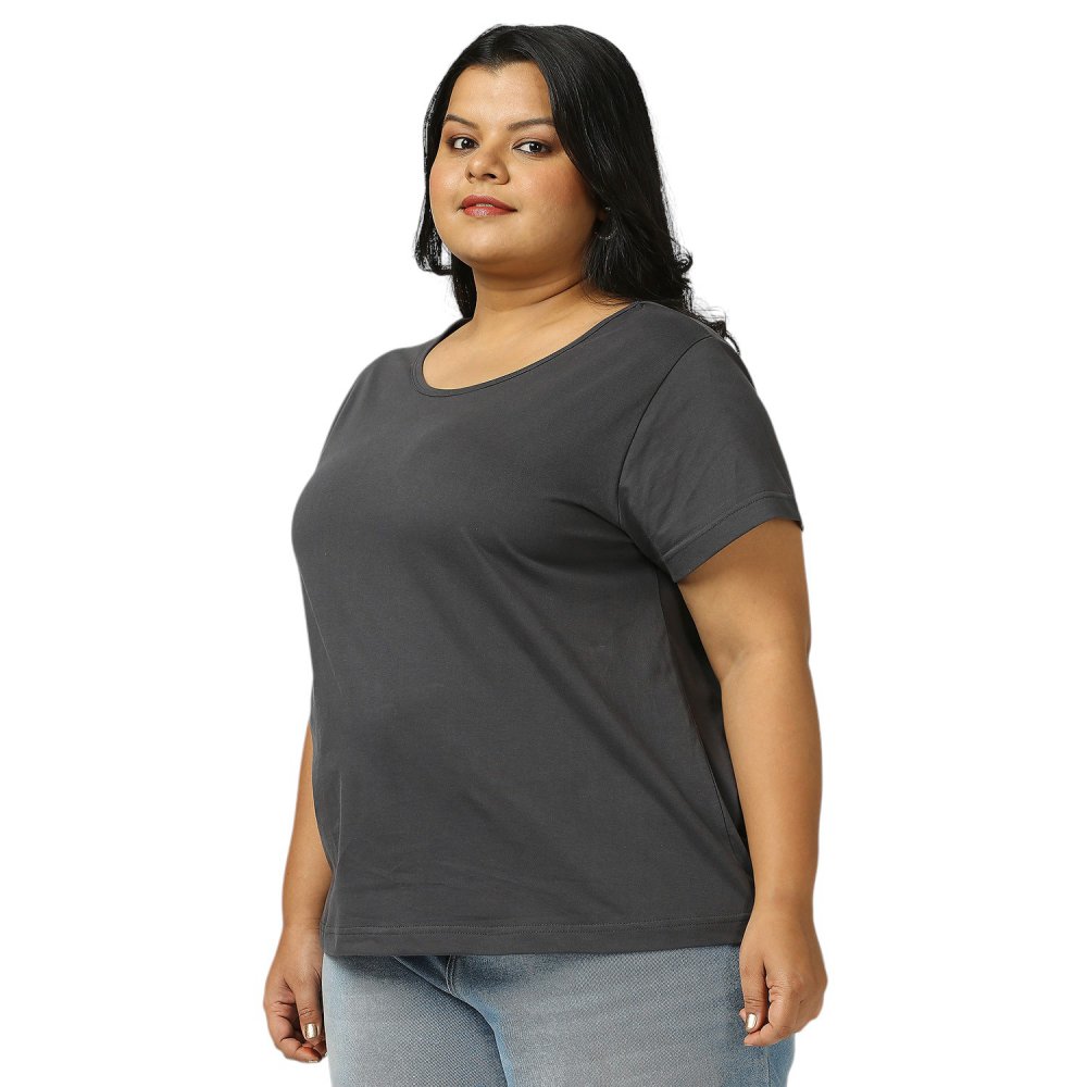 T-Shirt - Plain - Dark Grey