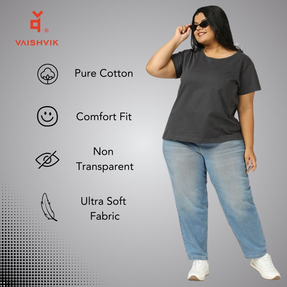 T-Shirt - Plain - Dark Grey