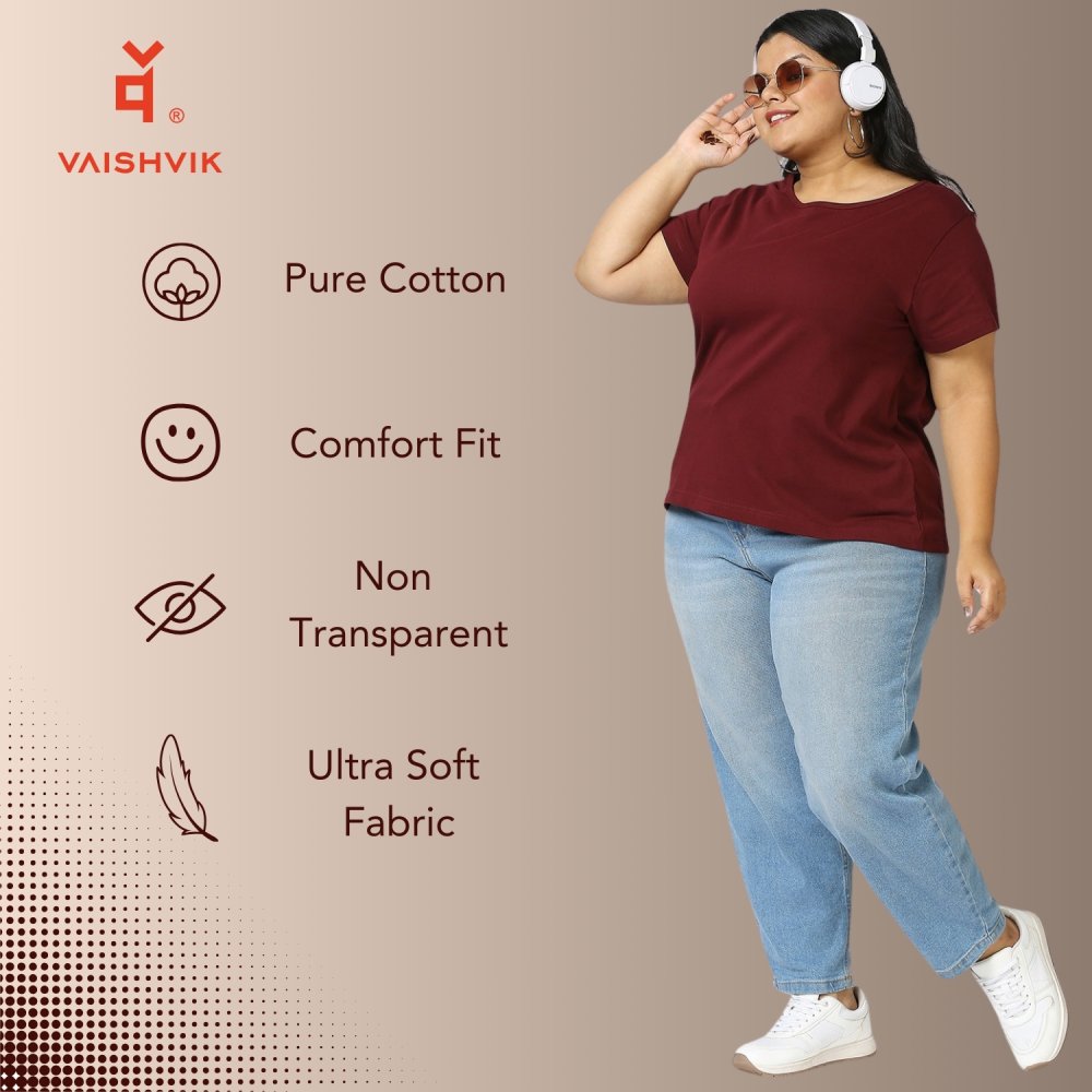T-Shirt - Plain - Maroon