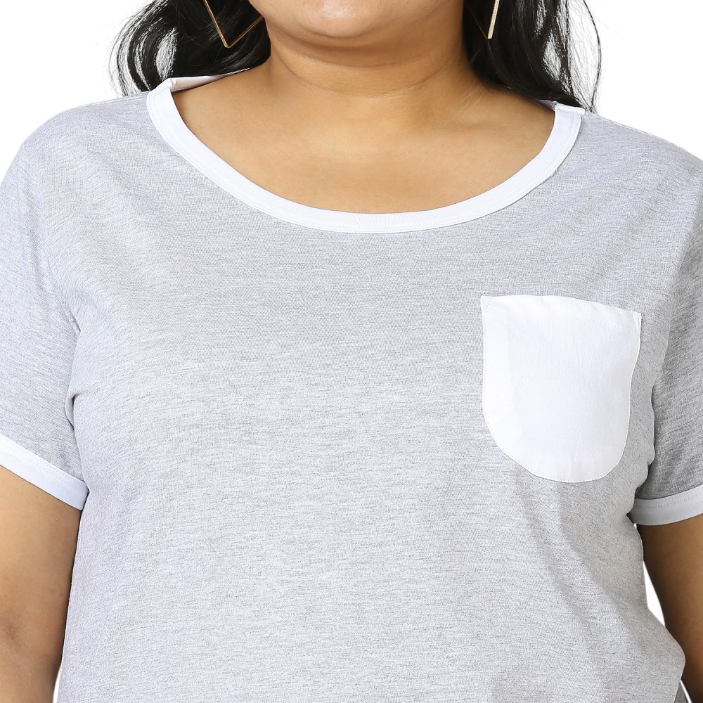 T-Shirt - Pocket - Grey