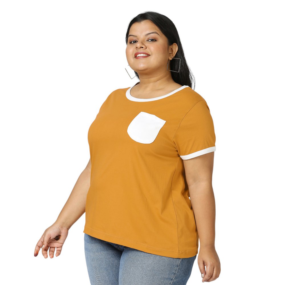 T-Shirt - Pocket - Gold