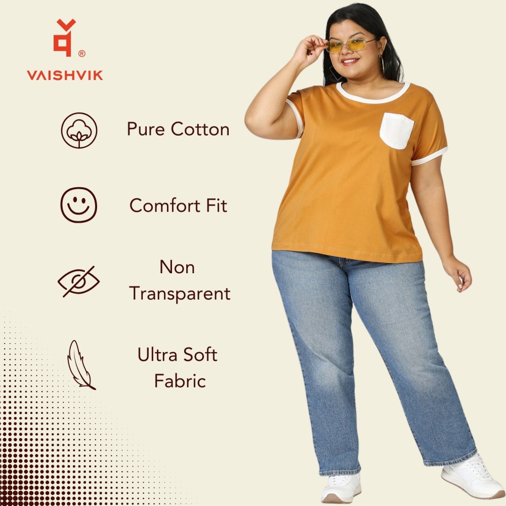T-Shirt - Pocket - Gold