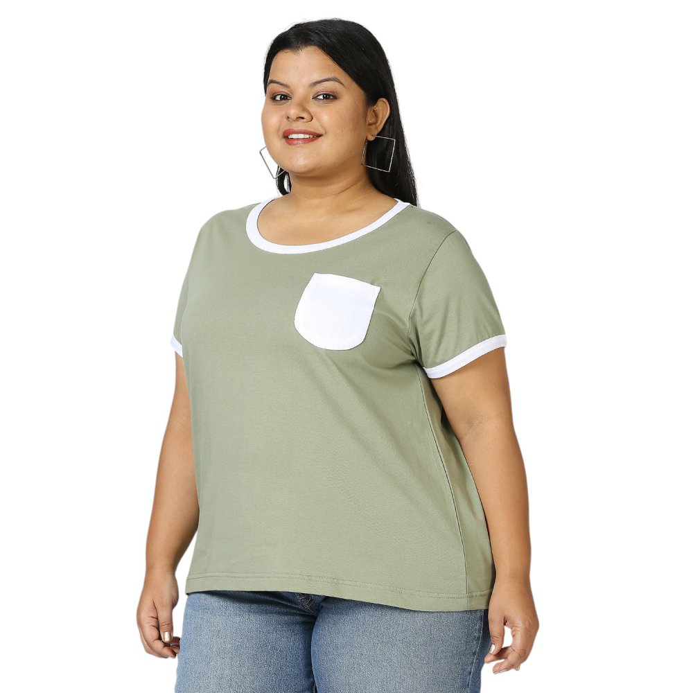 T-Shirt - Pocket - Light Green