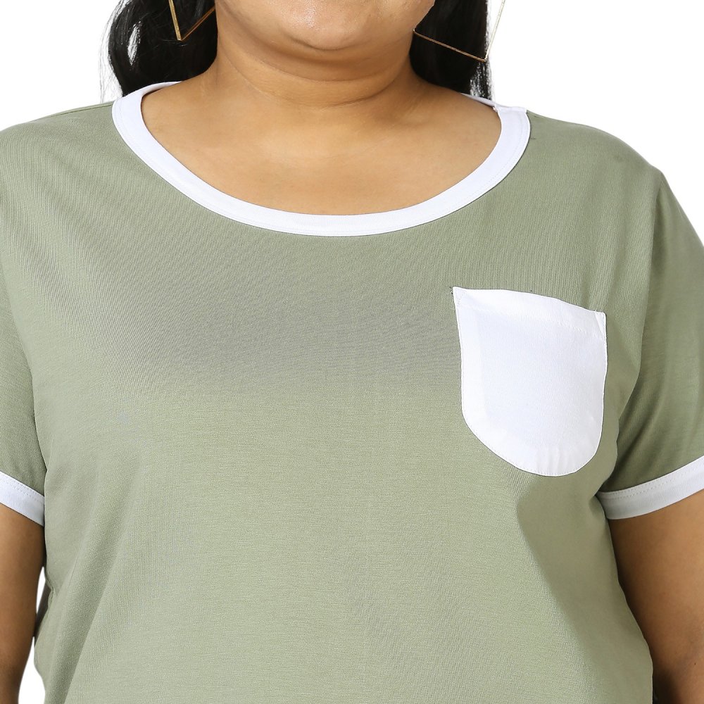 T-Shirt - Pocket - Light Green