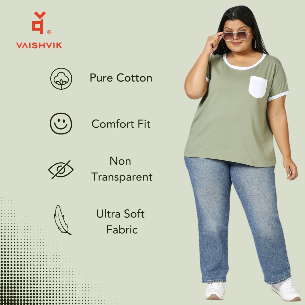 T-Shirt - Pocket - Light Green
