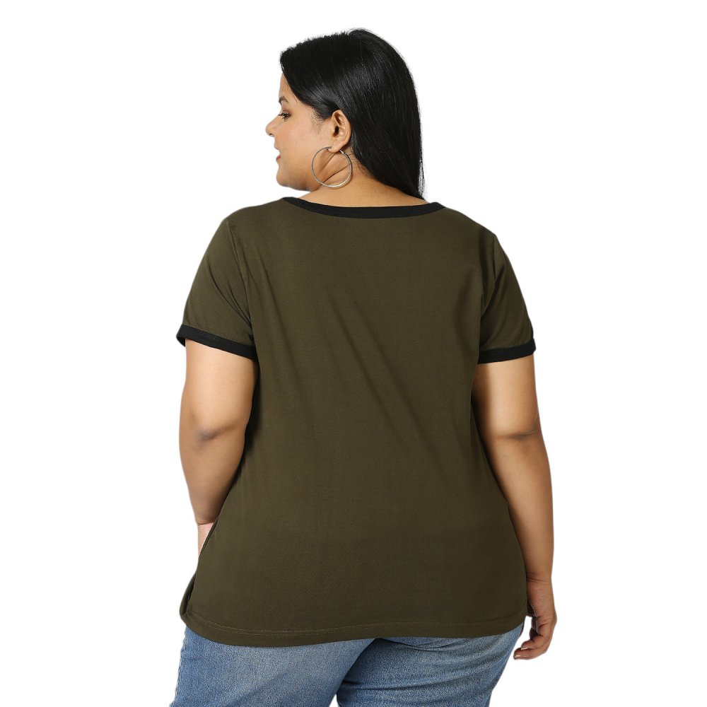 T-Shirt - Pocket - Olive Green